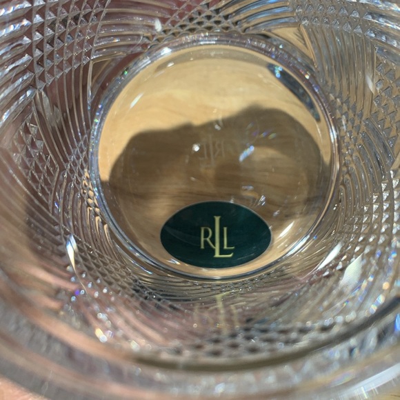 Pair of Ralph Lauren Leaded Crystal Double Old Fashioned Glasses - Argyle - Picture 15 of 15